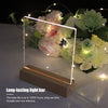 Guitar Pick Display Stand with LED Light and Wood Base