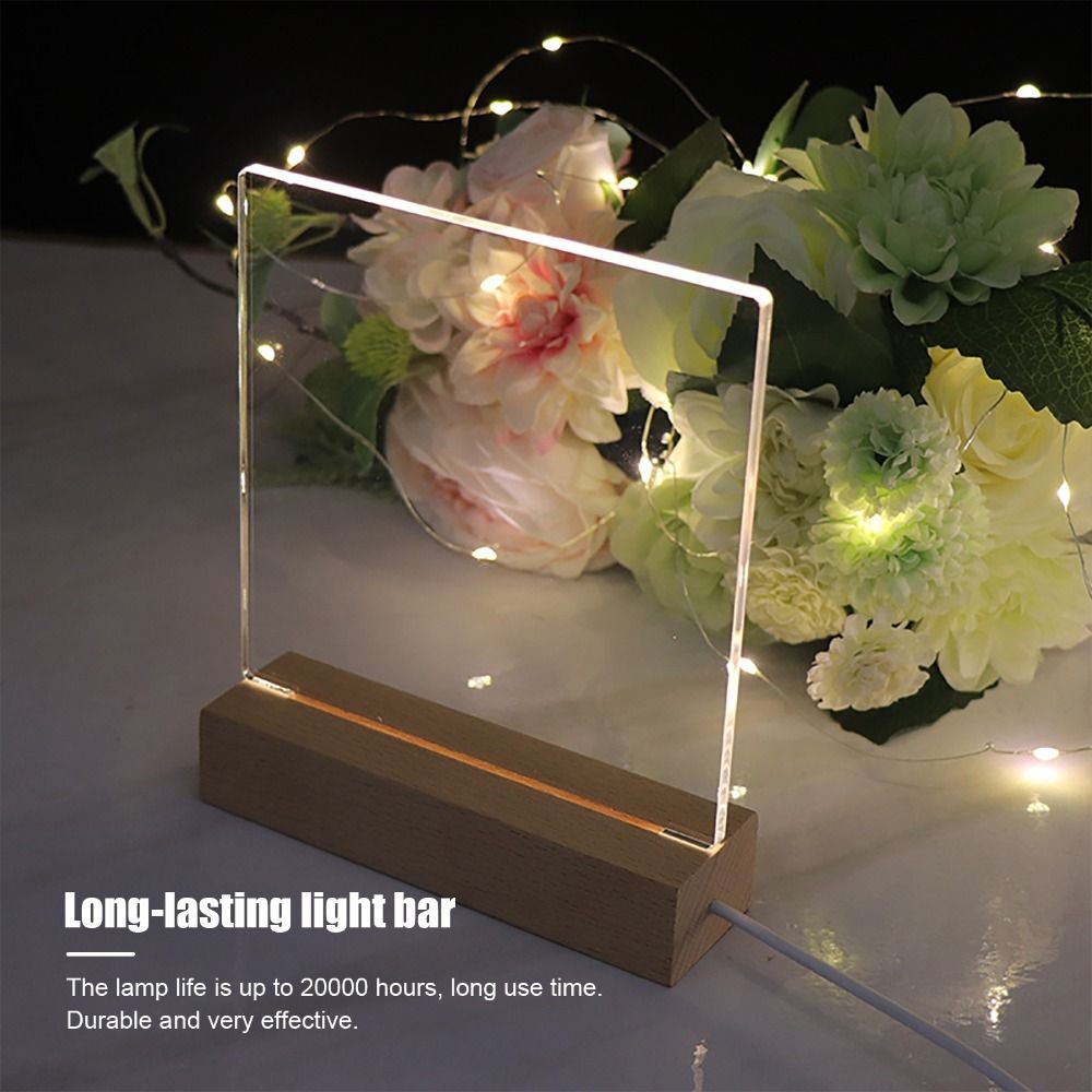 Guitar Pick Display Stand with LED Light and Wood Base