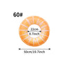 A round, orange fruit-inspired inflatable pool float ring labeled 60#.
