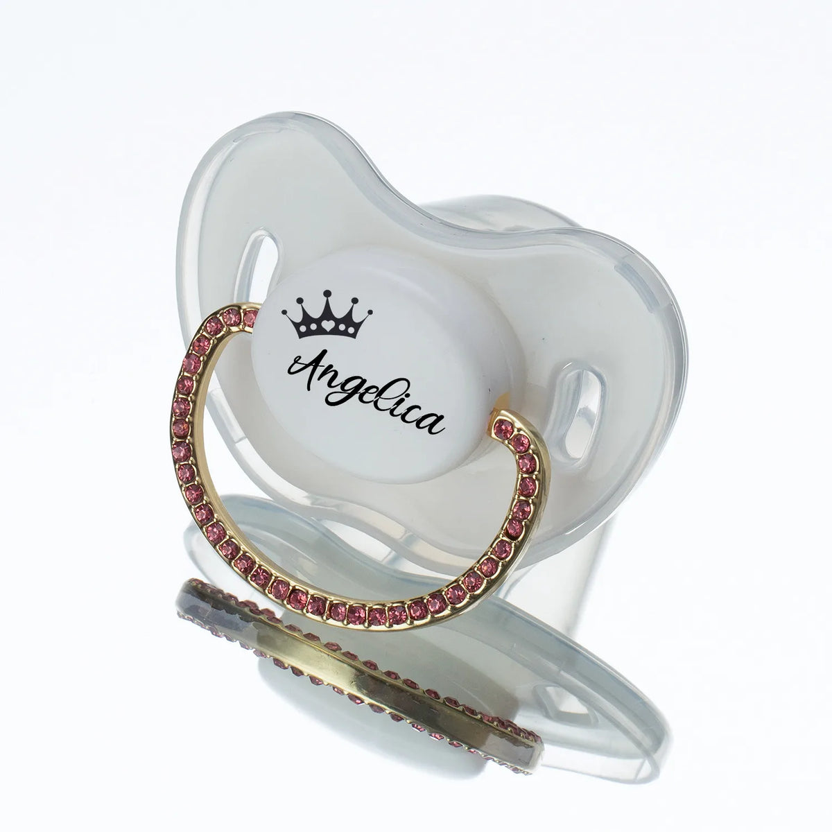 Personalized Baby Pacifier with Glittering Rhinestone Name