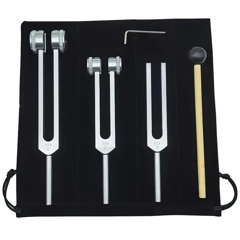 Aluminum Alloy Chakra Healing Tuning Fork Set (3 Frequencies)