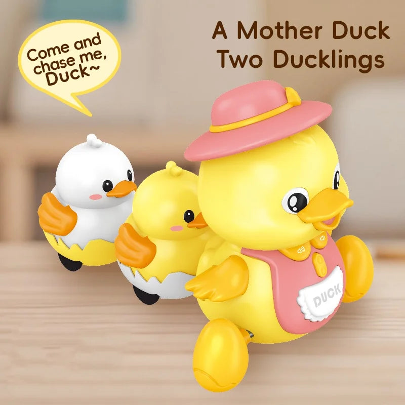 Musical Duck Toy Set with Lights and Sounds for Crawling Babies