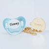 Personalized Gold Bling Pacifier with Clip