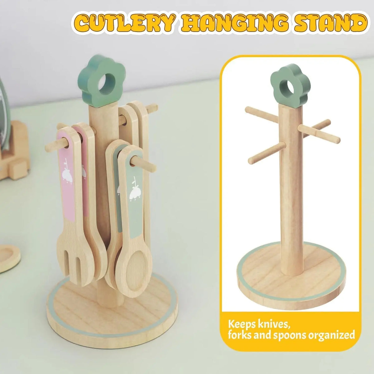 Wooden Cookie Baking Play Food Set for Toddlers