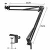 Black flexible gooseneck arm tripod with phone mount and adjustable angle.