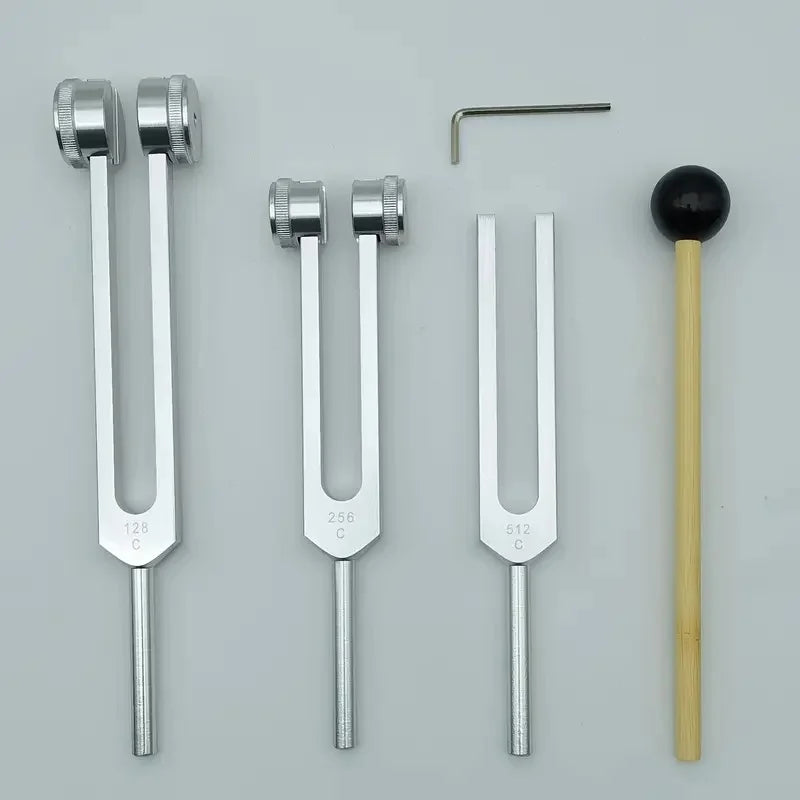 Aluminum Alloy Chakra Healing Tuning Fork Set (3 Frequencies)