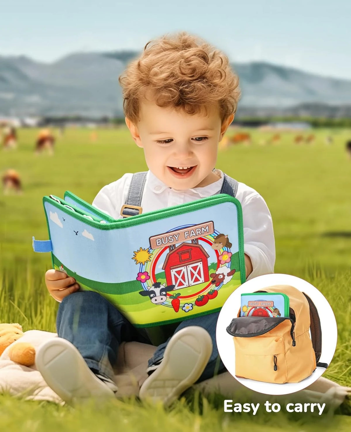 Montessori Quiet Book for Toddlers – Sensory Activity Book for Daily Life Skills