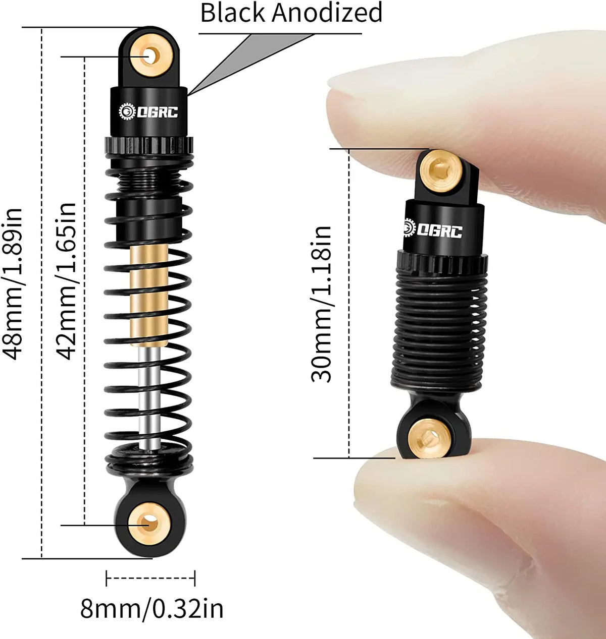 Aluminum Shock Absorbers for Axial SCX24 RC Crawlers