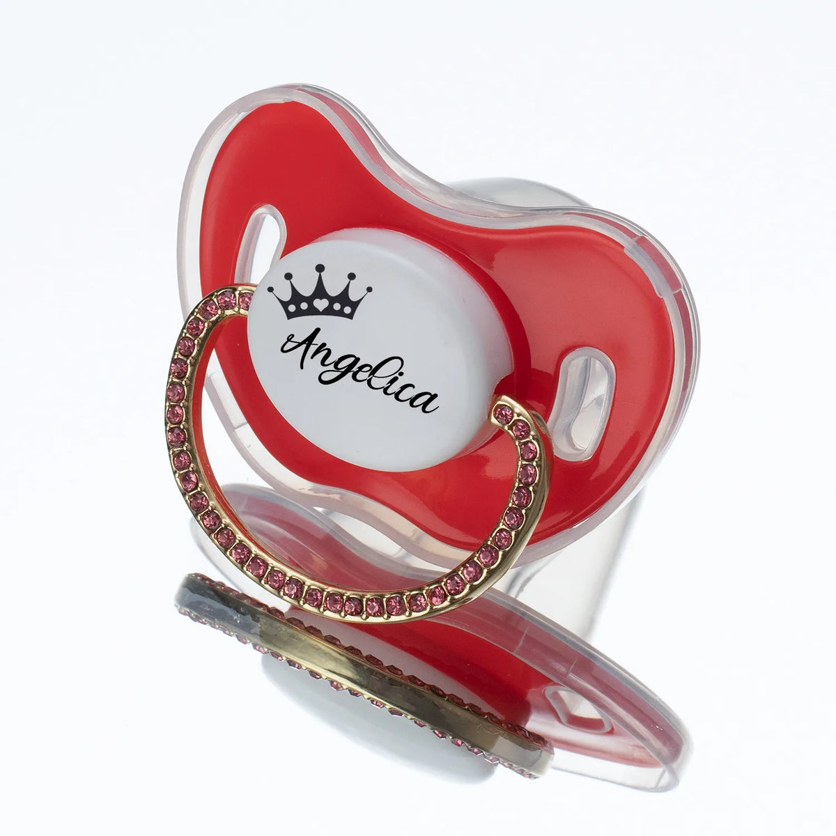 Personalized Baby Pacifier with Glittering Rhinestone Name