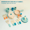 Wooden Kids Safe Knife Set with Baking Tools for Little Chefs