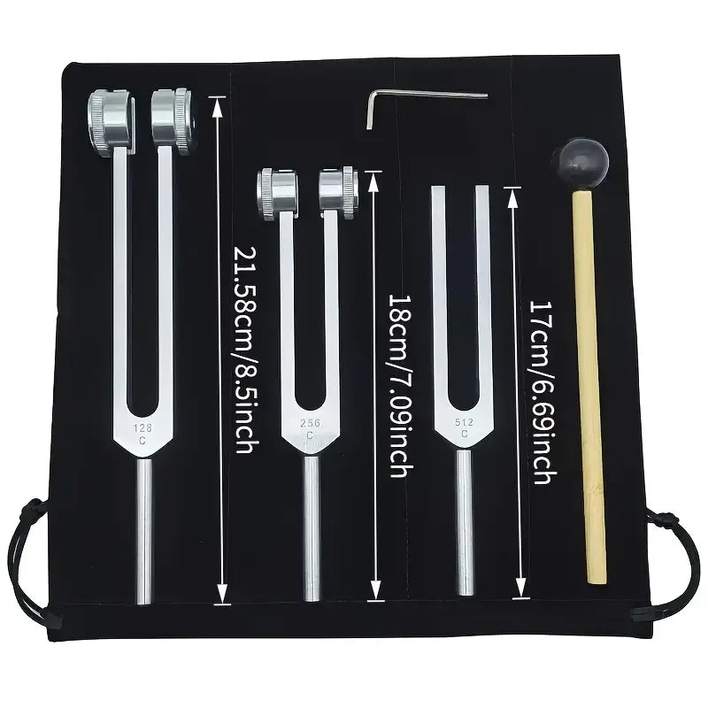 Aluminum Alloy Chakra Healing Tuning Fork Set (3 Frequencies)