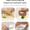 Wooden Kids Safe Knife Set with Baking Tools for Little Chefs
