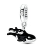 Sterling silver charm pendant set featuring a starfish, sea turtle, and whale shark.