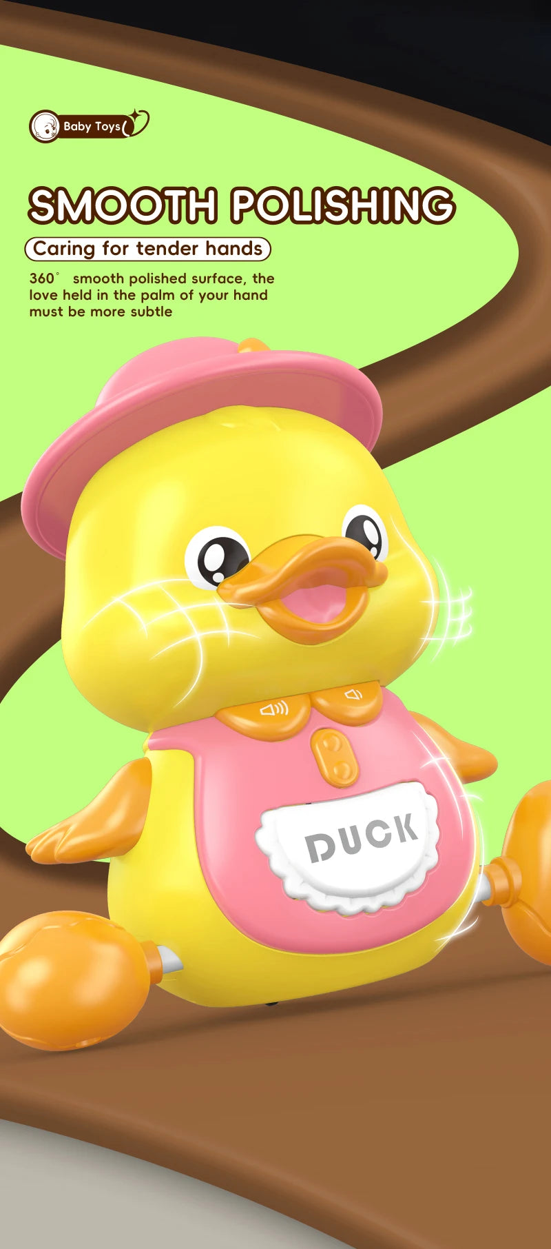 Musical Duck Toy Set with Lights and Sounds for Crawling Babies