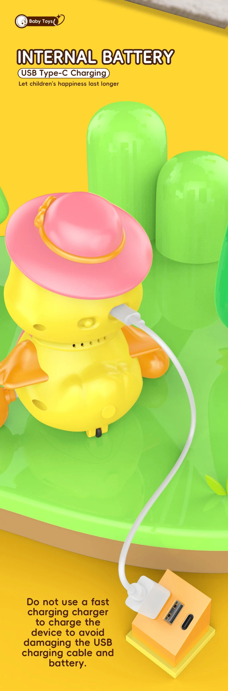 Musical Duck Toy Set with Lights and Sounds for Crawling Babies