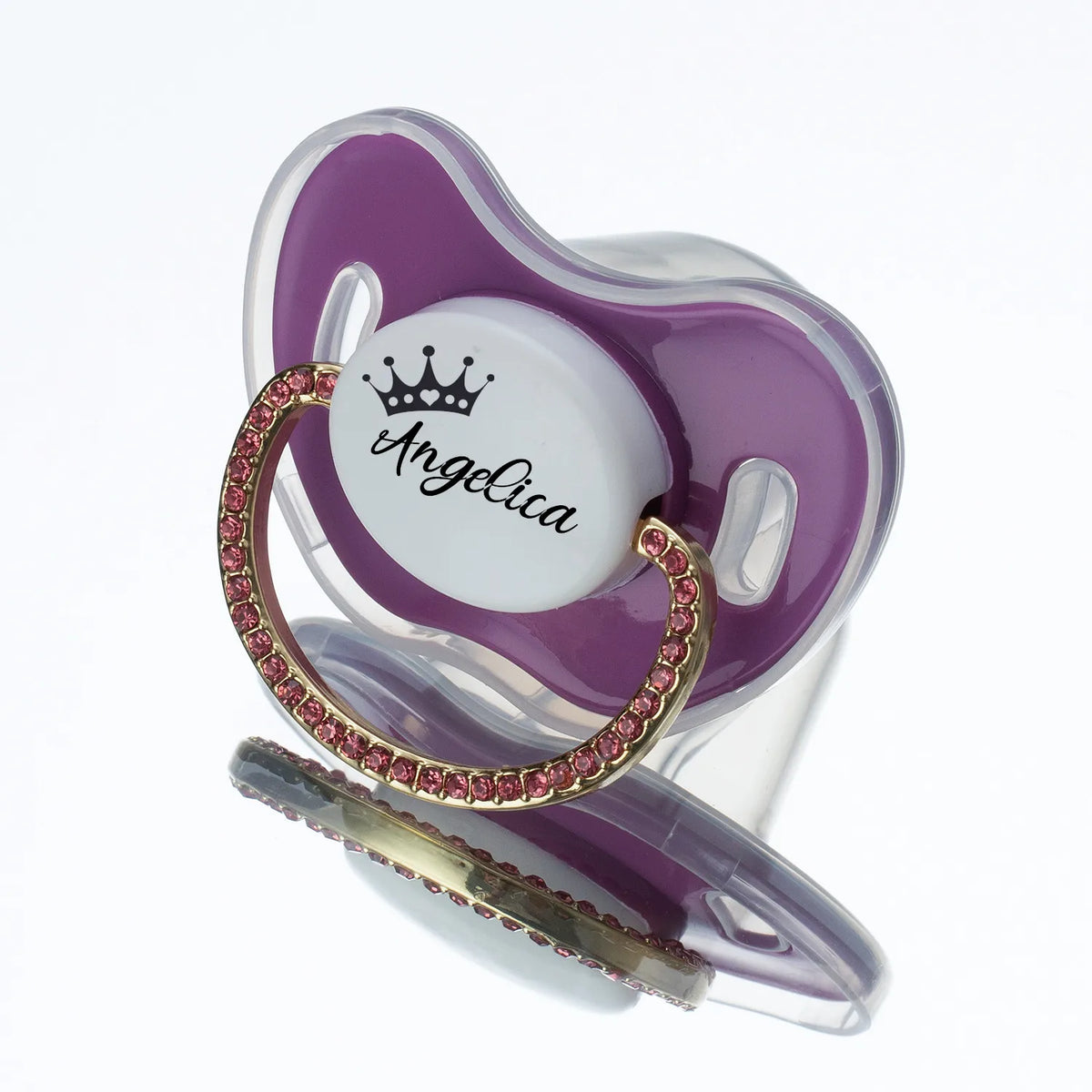 Personalized Baby Pacifier with Glittering Rhinestone Name