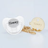 Personalized Gold Bling Pacifier with Clip