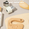 Wooden Kids Safe Knife Set with Baking Tools for Little Chefs