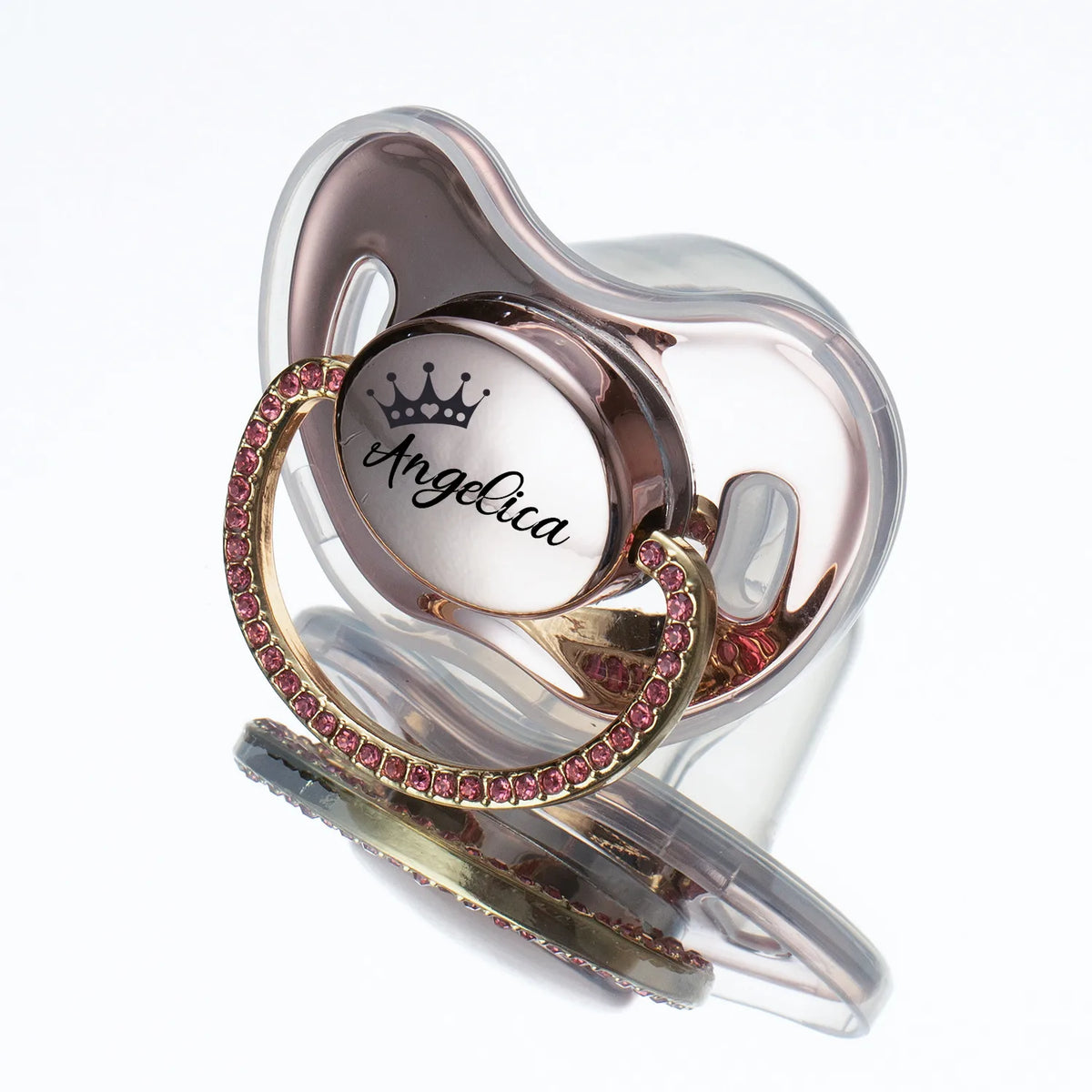 Personalized Baby Pacifier with Glittering Rhinestone Name