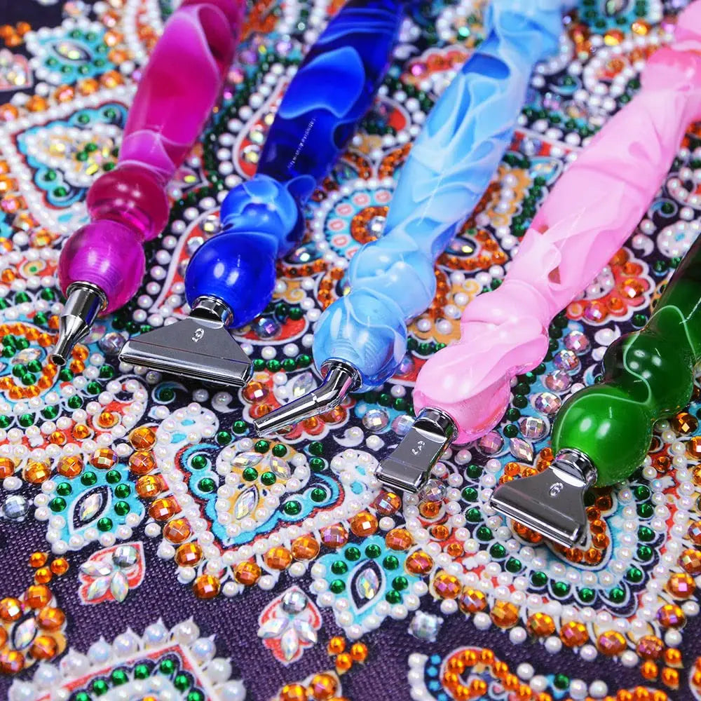 Premium Resin Diamond Painting Pen Set with 6 Replaceable Nibs