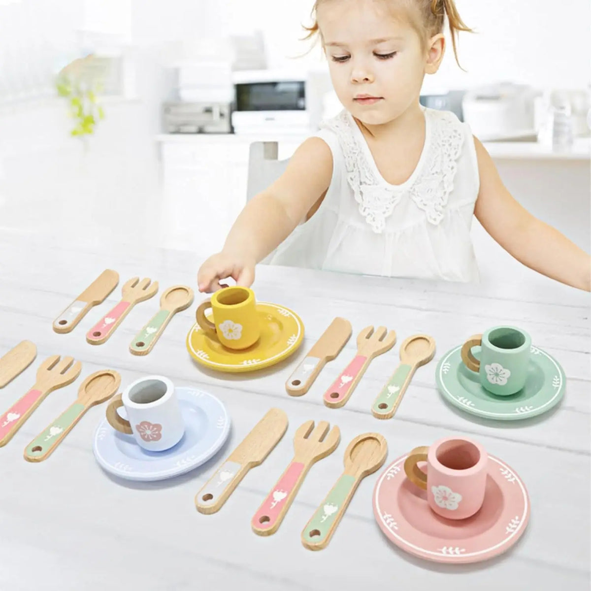 Wooden Cookie Baking Play Food Set for Toddlers