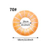 Orange fruit-inspired inflatable pool float ring with dimensions 26cm (10.2inch) and a diameter of 58cm (22.8inch).