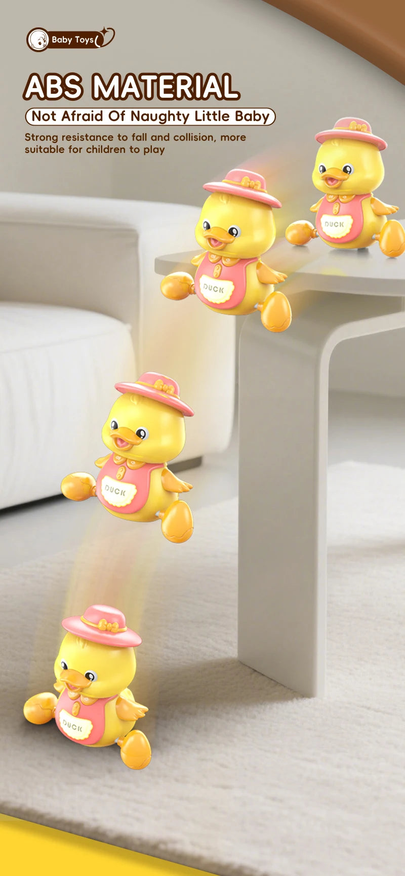Musical Duck Toy Set with Lights and Sounds for Crawling Babies
