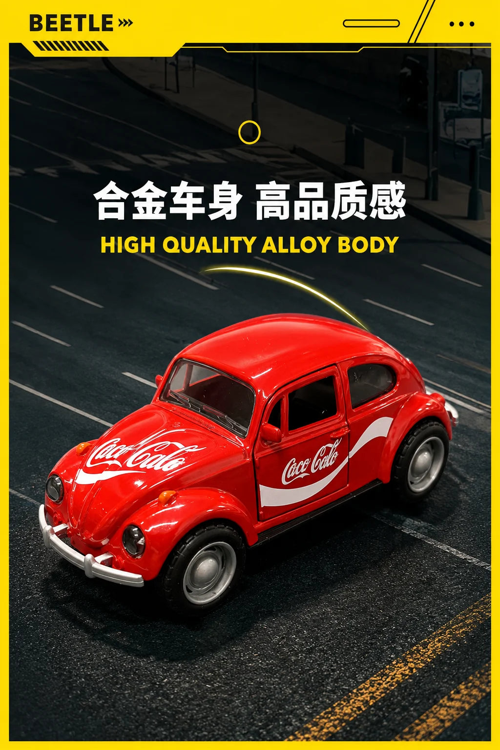 Vintage Die-Cast Volkswagen Beetle Model Car