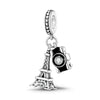 Sterling Silver Travel Charm Bead for Bracelets and Necklaces