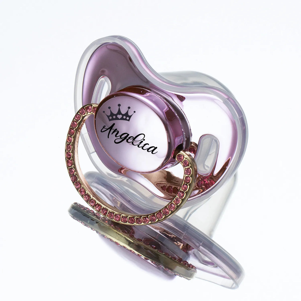 Personalized Baby Pacifier with Glittering Rhinestone Name