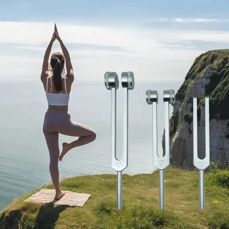 Aluminum Alloy Chakra Healing Tuning Fork Set (3 Frequencies)