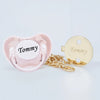 Personalized Gold Bling Pacifier with Clip