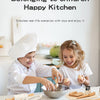 Wooden Kids Safe Knife Set with Baking Tools for Little Chefs