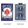 Un jeu de cartes à vélo avec le titre Bicycle à l'avant et un design décoratif au dos.