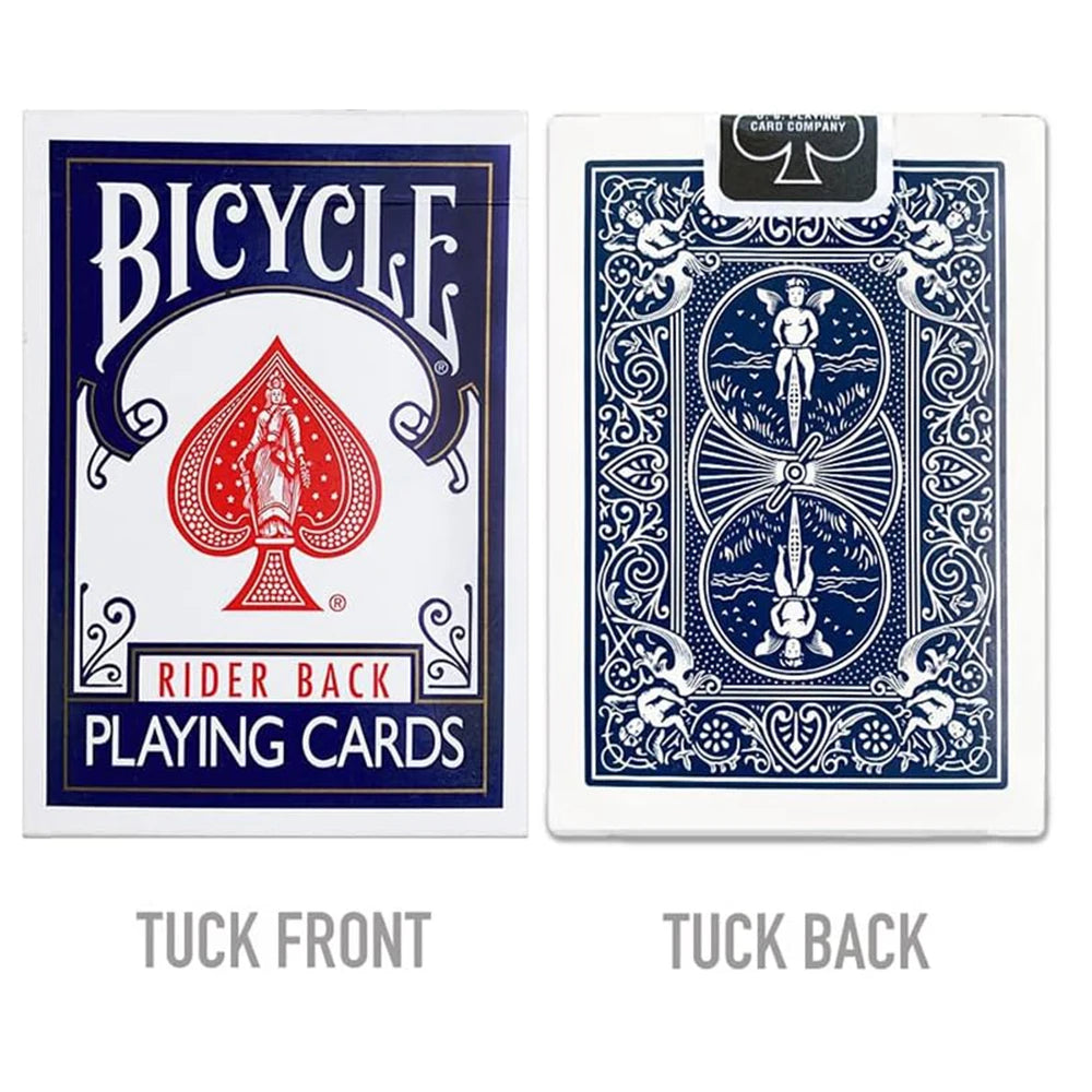 Un jeu de cartes à vélo avec le titre Bicycle à l'avant et un design décoratif au dos.