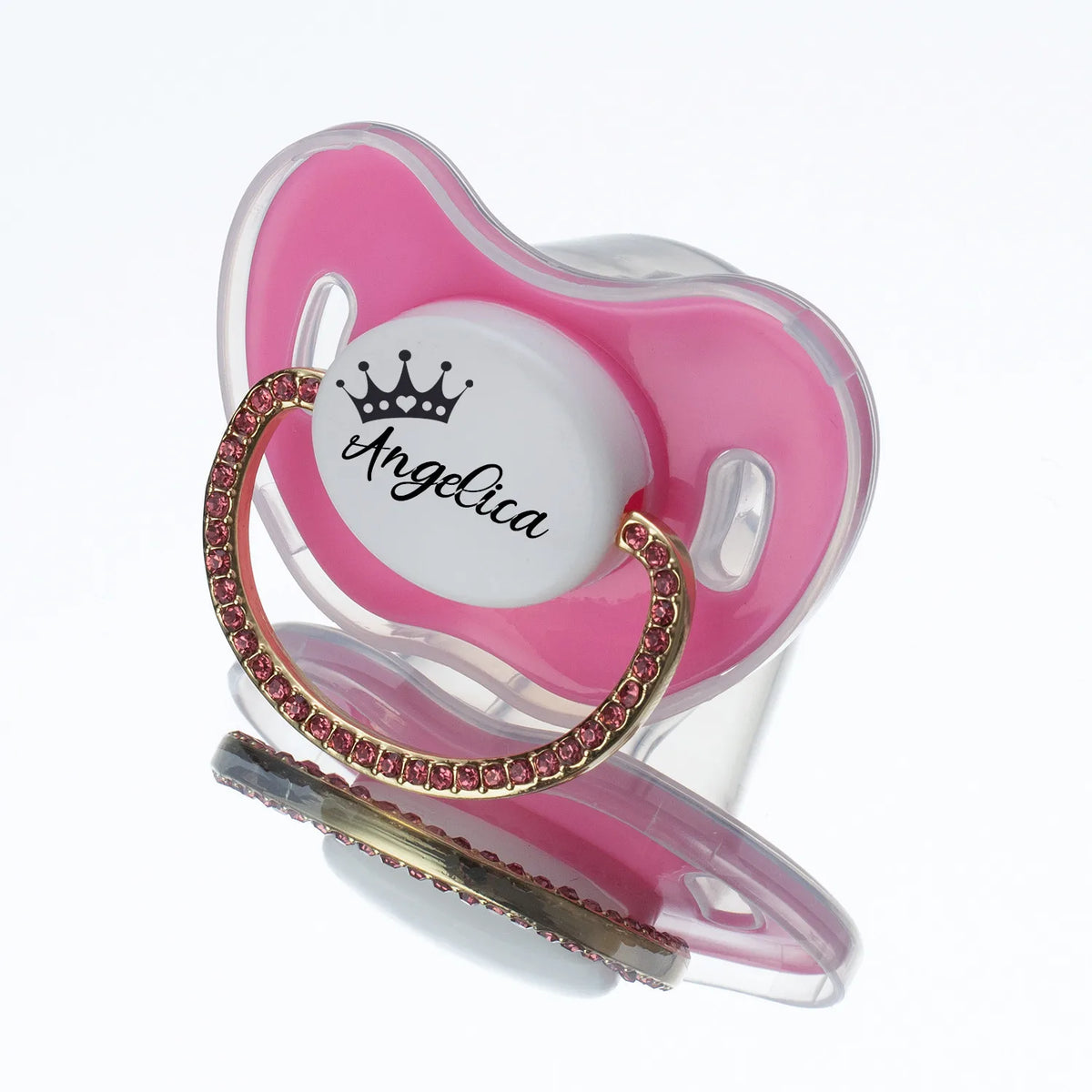 Personalized Baby Pacifier with Glittering Rhinestone Name