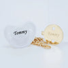 Personalized Gold Bling Pacifier with Clip