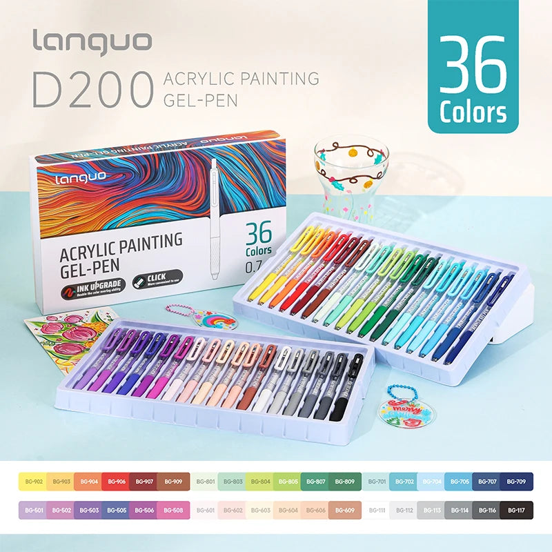 12 Color Acrylic Gel Pen Set