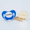 Personalized Gold Bling Pacifier with Clip