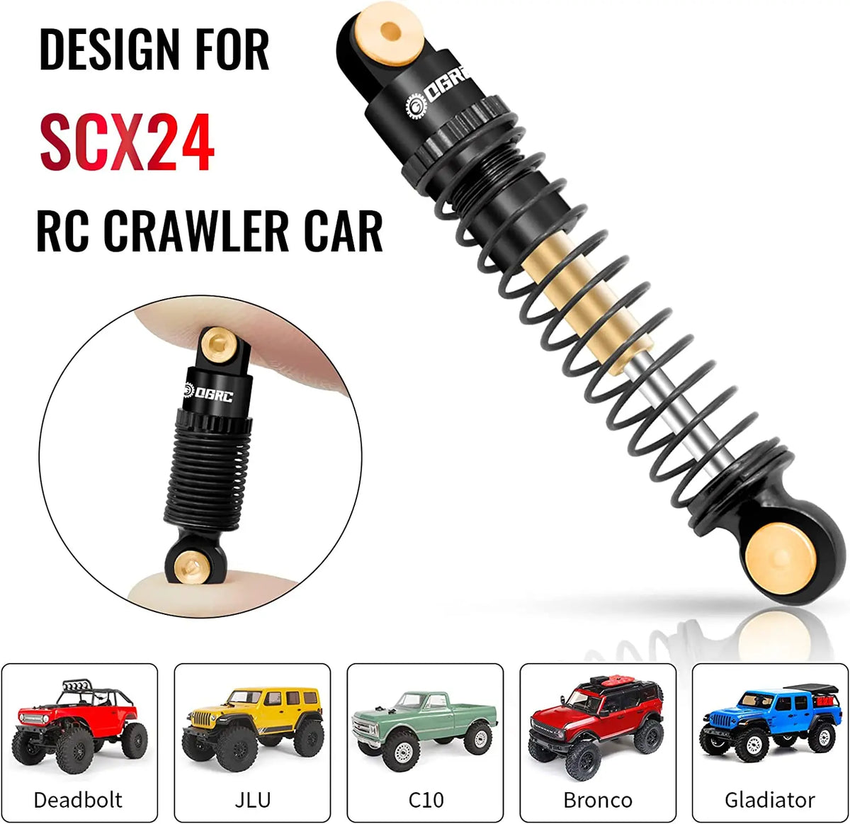 Aluminum Shock Absorbers for Axial SCX24 RC Crawlers