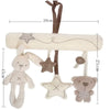 Hanging Plush Rabbit Rattle Toy for Strollers and Cribs