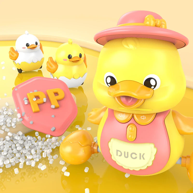 Musical Duck Toy Set with Lights and Sounds for Crawling Babies