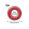 A red inflatable pool float ring shaped like a watermelon slice, measuring 26cm (10.2inch) in diameter.