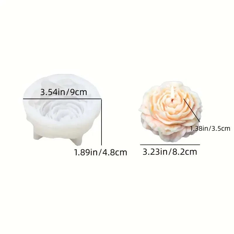 Peony Flower Silicone Mold for Soap, Candle & Resin Crafts