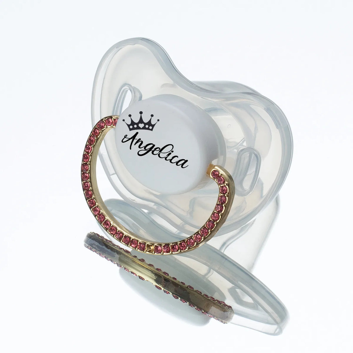 Personalized Baby Pacifier with Glittering Rhinestone Name
