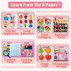 Montessori Quiet Book for Toddlers – Sensory Activity Book for Daily Life Skills