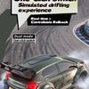 A dark green RC drift car is shown in motion, creating smoke effects, with text describing its dual mode and drifting feature