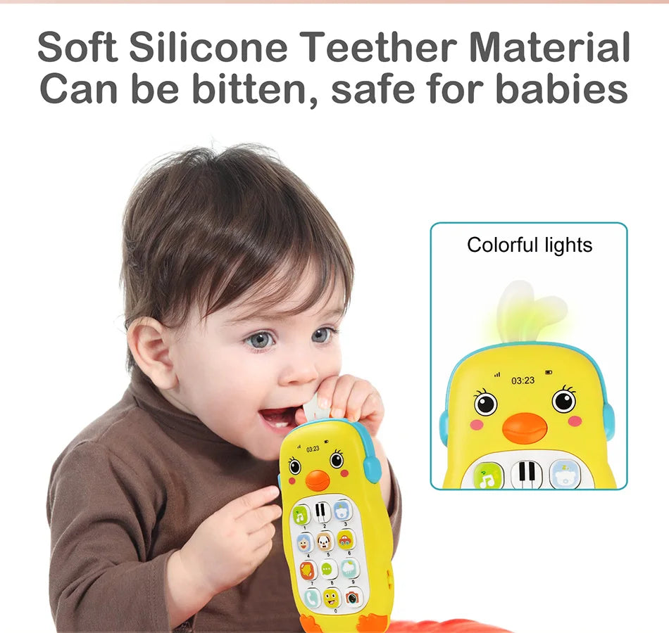 Musical Baby Phone Toy with Teether, Lights & Sounds