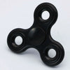Black ABS tri-spinner fidget toy for focus and stress relief