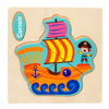 Wooden 3D Cartoon Animal Jigsaw Puzzle for Kids